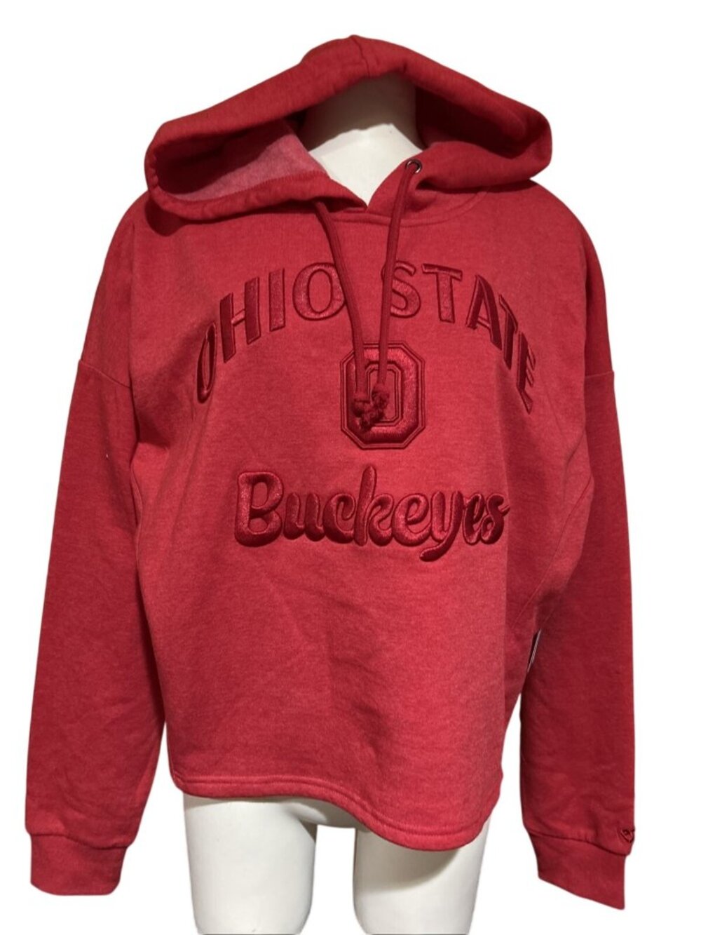 NEW Ohio State Buckeyes Stitched Red Pullover Hoodie Hooded Sweatshirt Womens M